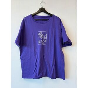 Lord Knows Shirt Mens XL Purple Graphic Back Print Religious Streetwear Tee